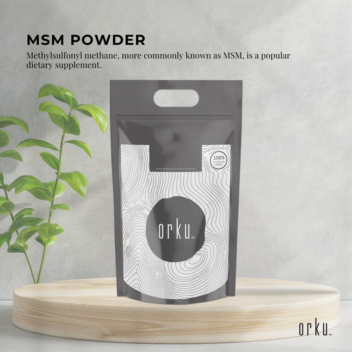 Orku 10Kg MSM Powder or Crystals - 99.9% Pure USP Grade Methylsulfonylmethane