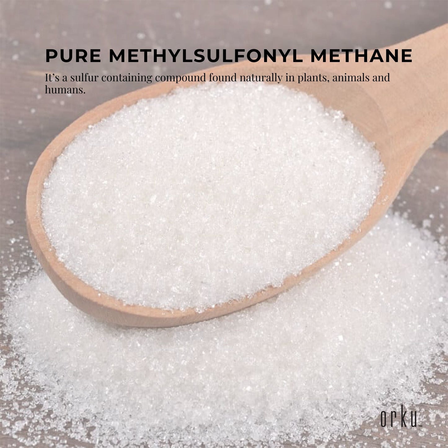 Orku 10Kg MSM Powder or Crystals - 99.9% Pure USP Grade Methylsulfonylmethane