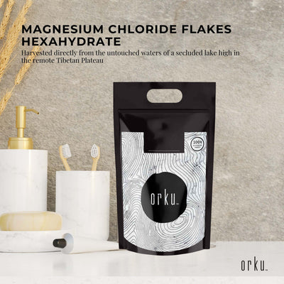 Orku 10Kg Magnesium Chloride Flakes Hexahydrate - FCC USP Spec Bath Salts