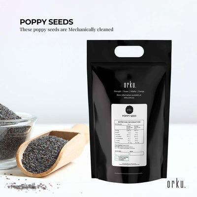 Orku 10Kg Poppy Seeds Unwashed Papaver Somniferum For Baking and Decorating