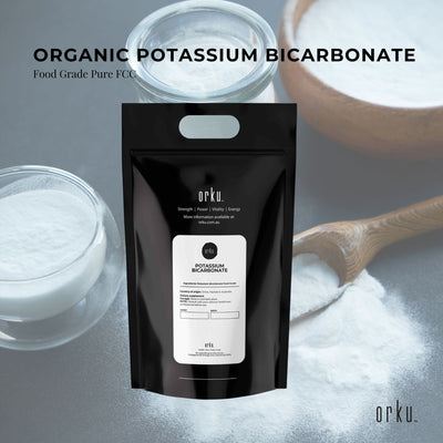 Orku 10Kg Potassium Bicarbonate Powder Bulk - Food Grade FCC for Brewing Baking