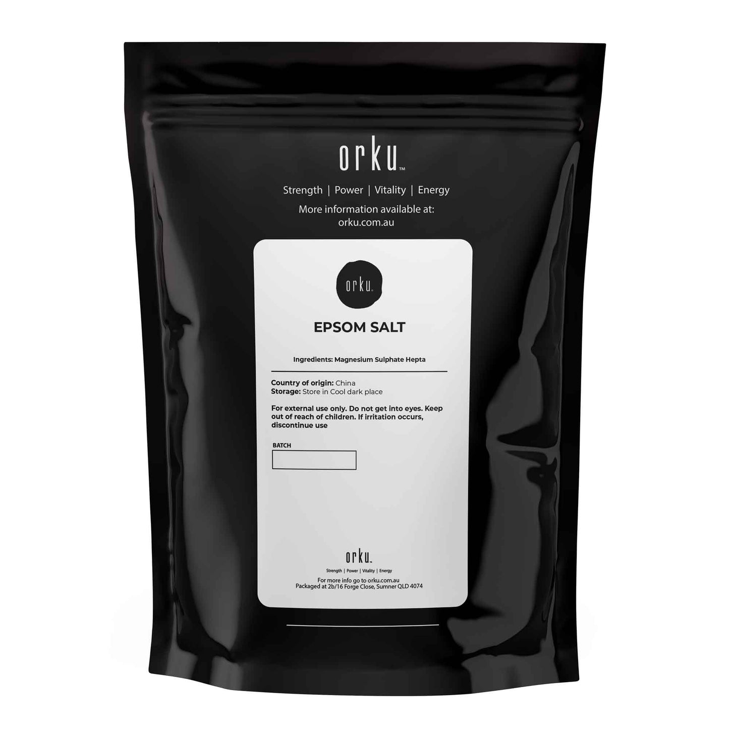 Orku 1Kg Epsom Salt - Magnesium Sulphate Bath Salts For Skin Body Sulfate