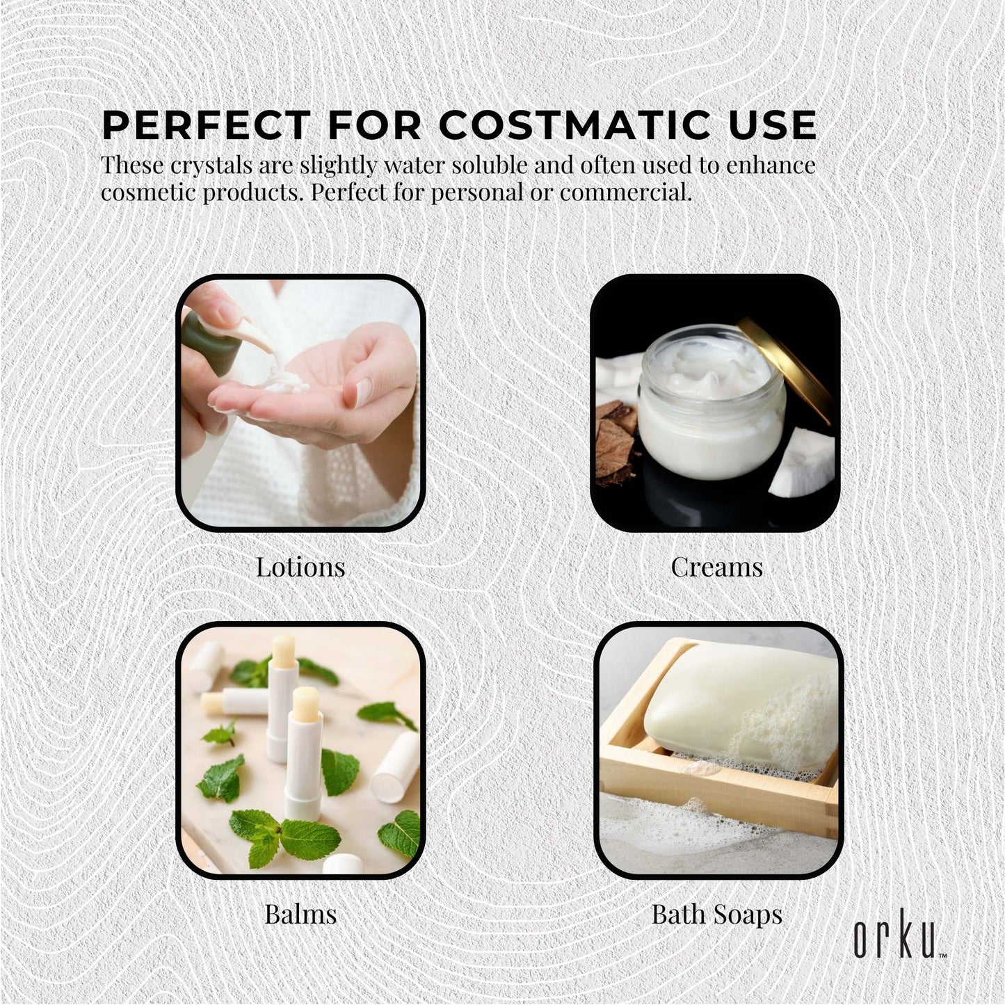 Orku 1Kg Menthol Crystals - USP Grade L-Menthol Mint Flakes C10H200