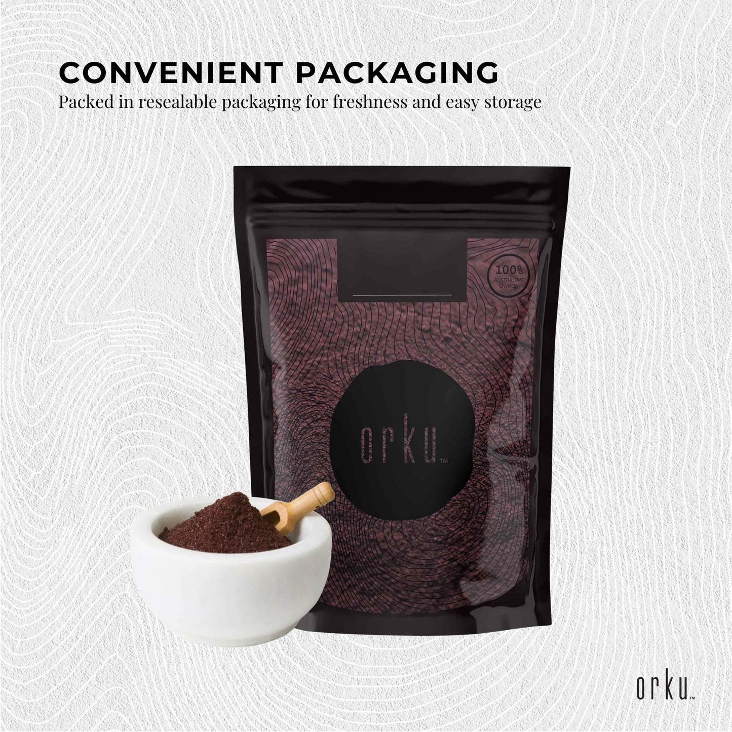 Orku Organic Acai Powder Brazilian Berry Smoothie Bowl Ingredient