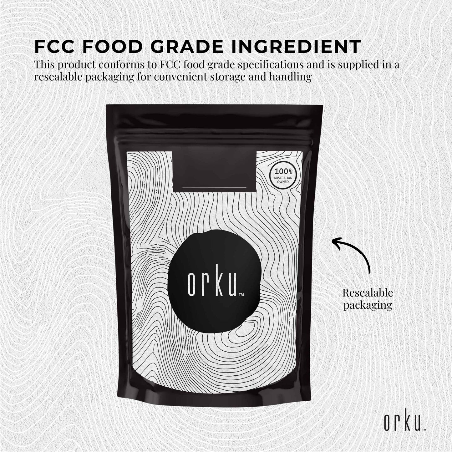 Orku 1Kg Potassium Bicarbonate Powder - Food Grade Pure FCC Brewing Baking