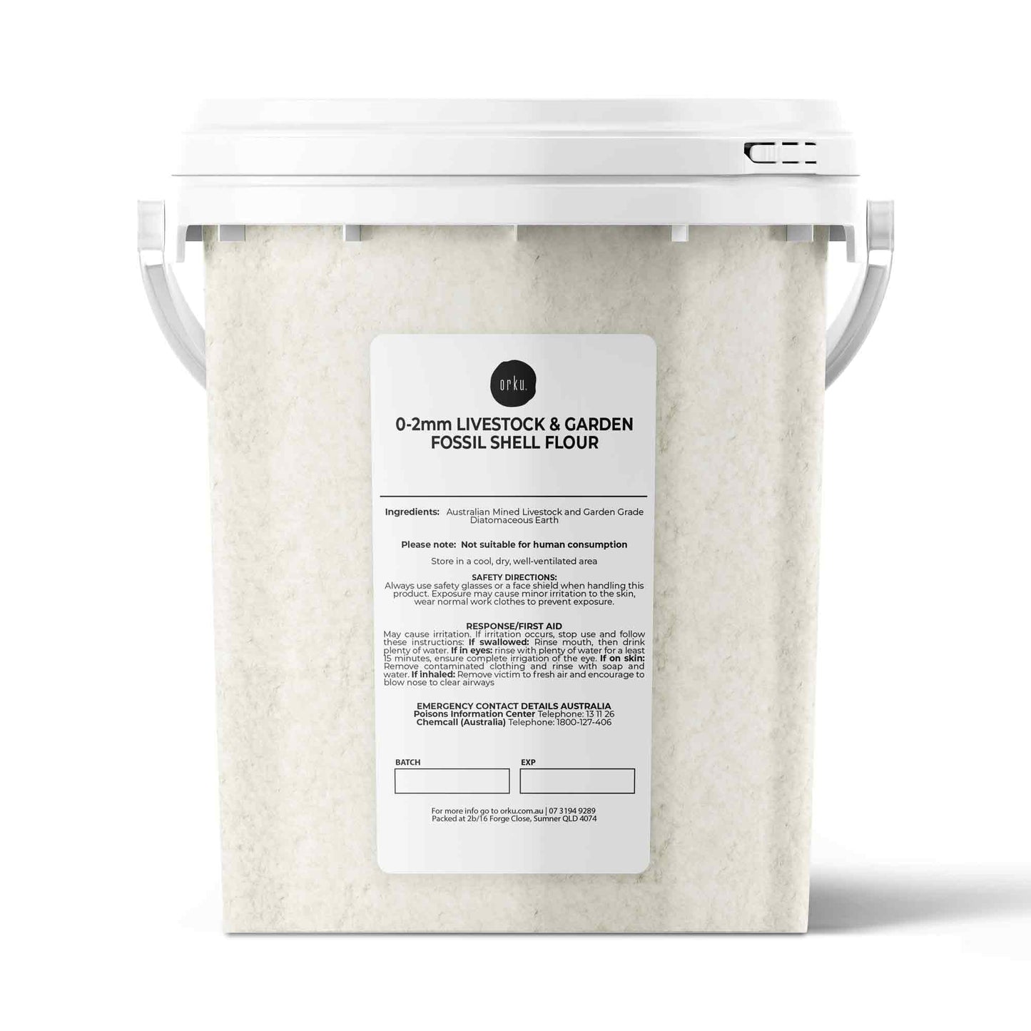 Orku 1.2Kg Diatomaceous Earth Garden 0-2mm Granular Australian Fossil Shell Tub