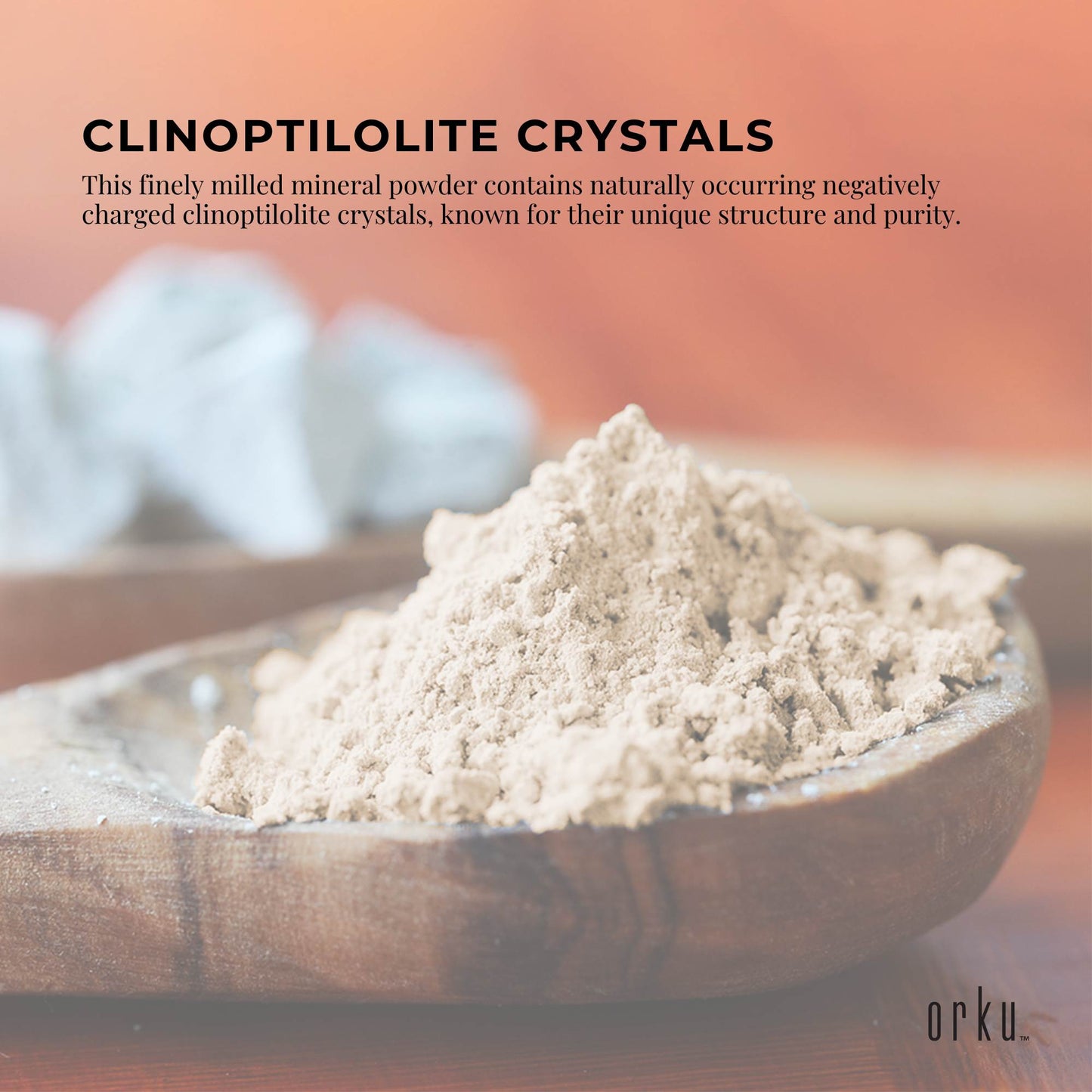 Orku 1.3kg Ultrafine Micronised Zeolite Powder Tub Natural Clinoptilolite Mineral