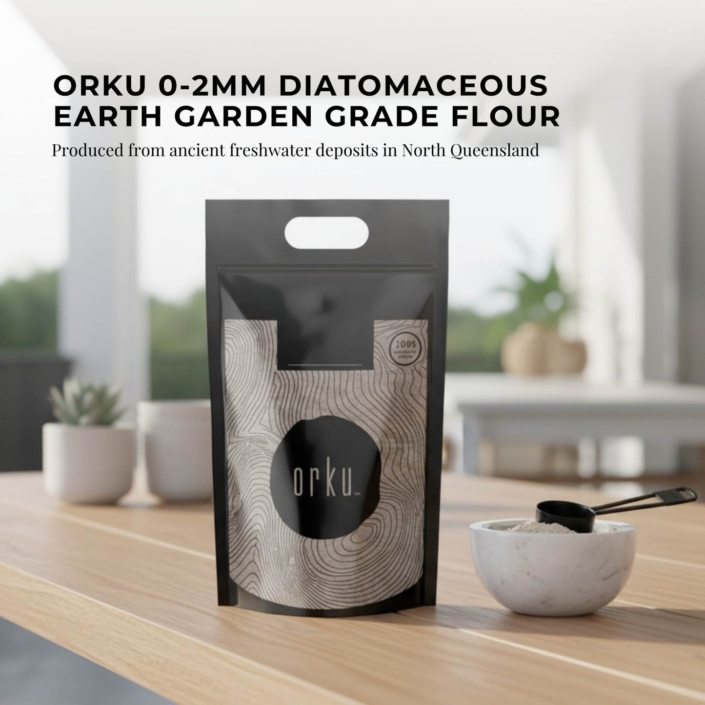 Orku 20Kg Diatomaceous Earth Garden 0-2mm Australian Fossil Shell Flour