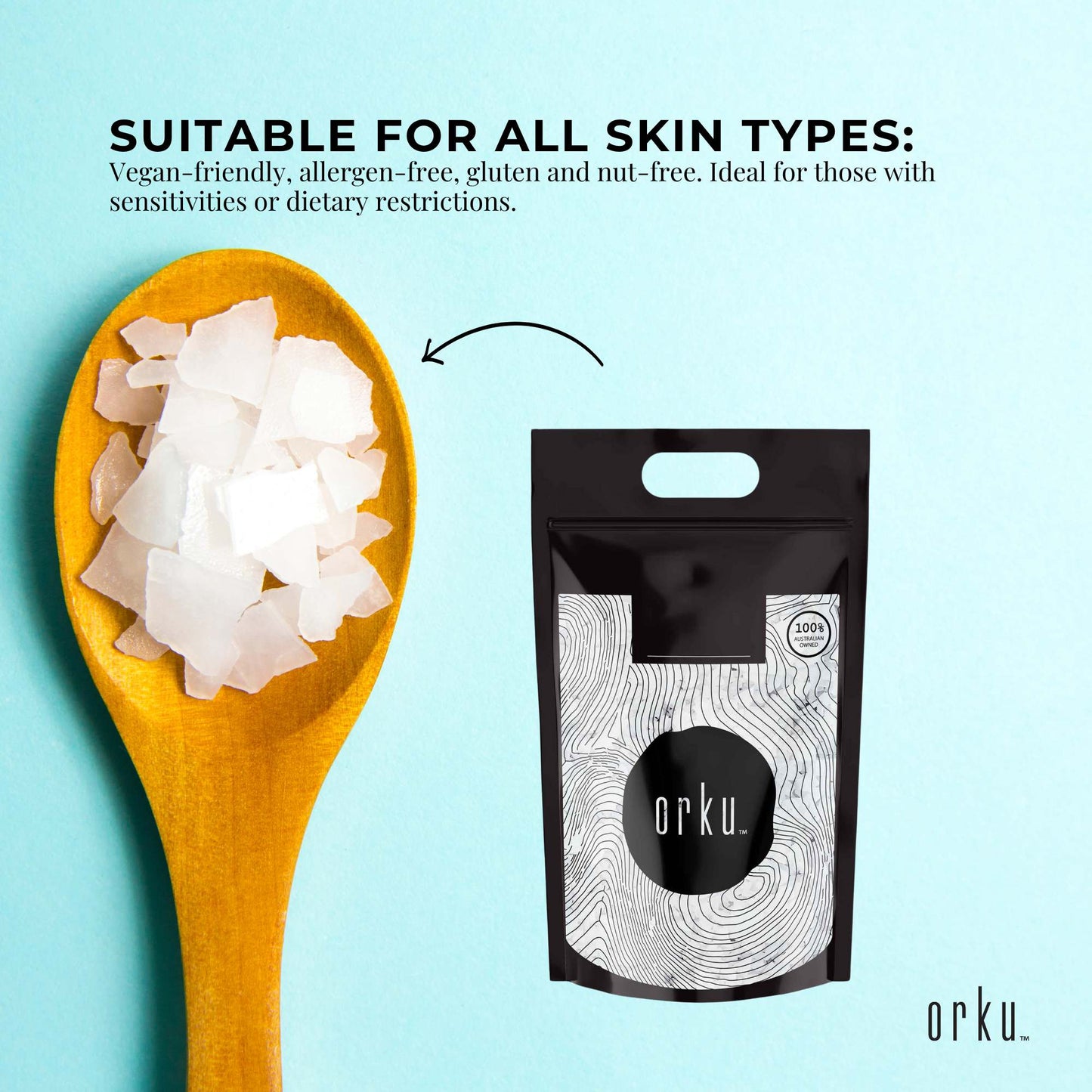 Orku 20Kg Magnesium Chloride Flakes Hexahydrate - FCC USP Spec Bath Salts