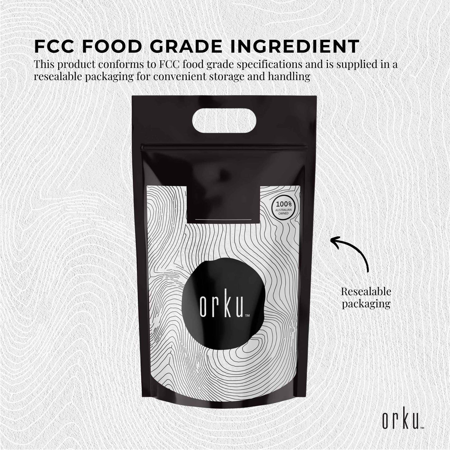 Orku 20Kg Potassium Bicarbonate Powder Bulk - Food Grade FCC for Brewing Baking