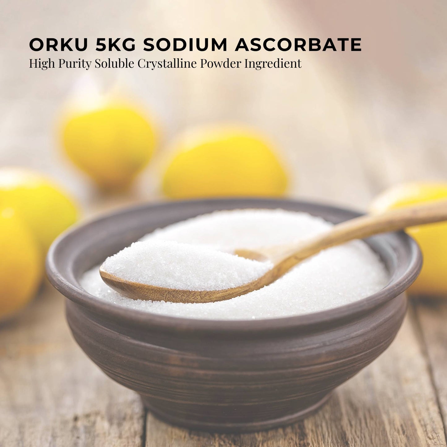 Orku 20Kg Sodium Ascorbate - High Purity Soluble Crystalline Powder Ingredient