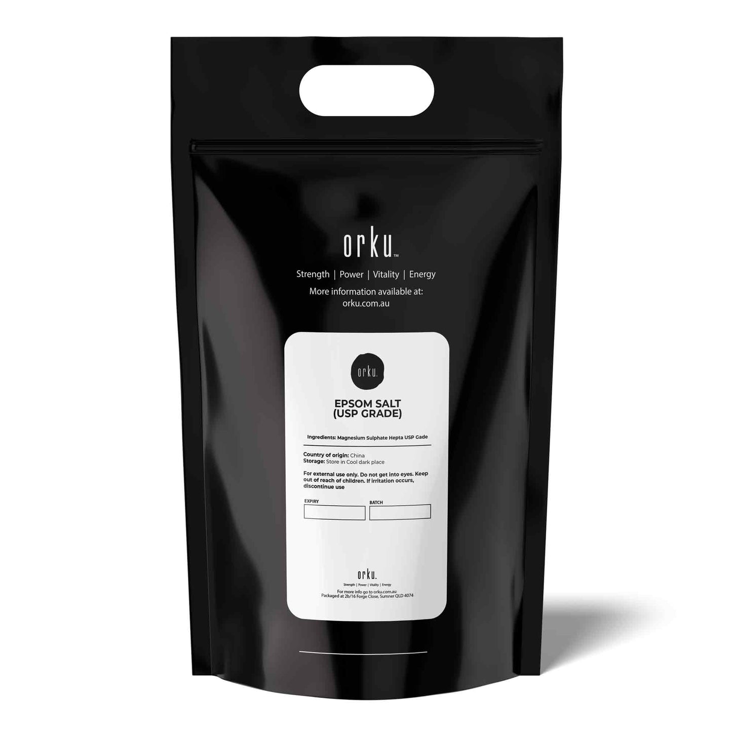 Orku 20Kg USP Epsom Salt Crystals - Magnesium Sulphate Bath Garden Household Use