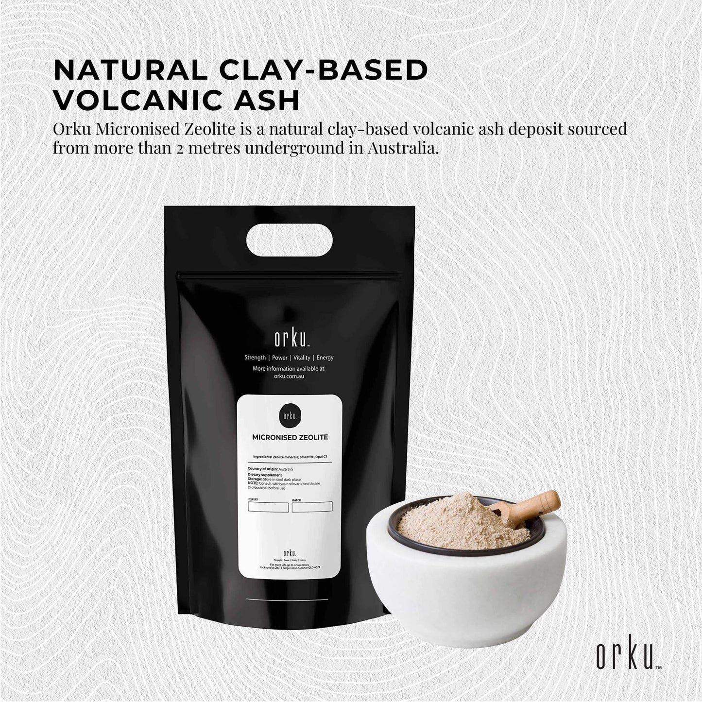 Orku 20Kg Ultrafine Micronised Zeolite Powder - Natural Clinoptilolite Mineral