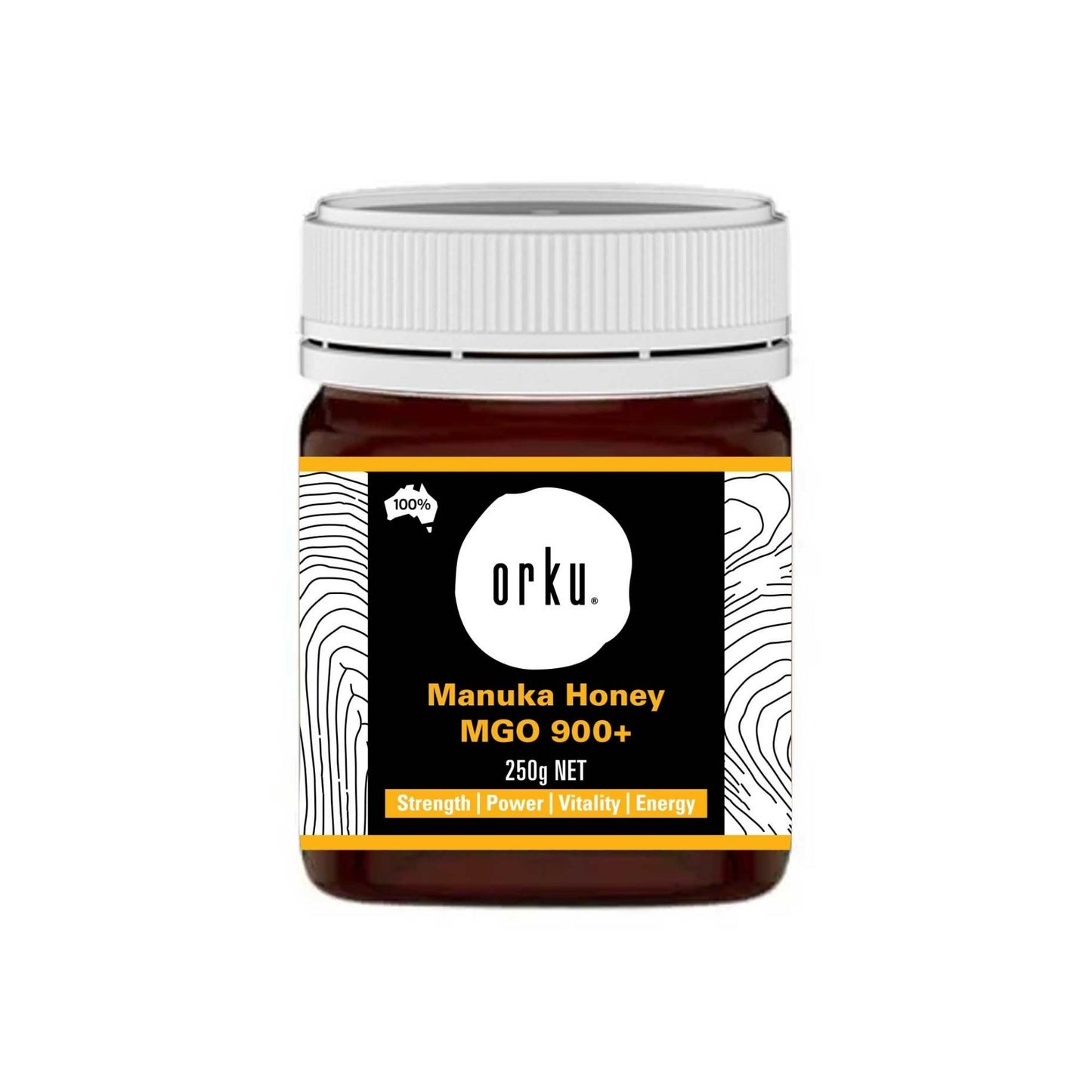 Orku 250g MGO 900+ Australian Manuka Honey - 100% Raw Natural Pure Jelly Bush