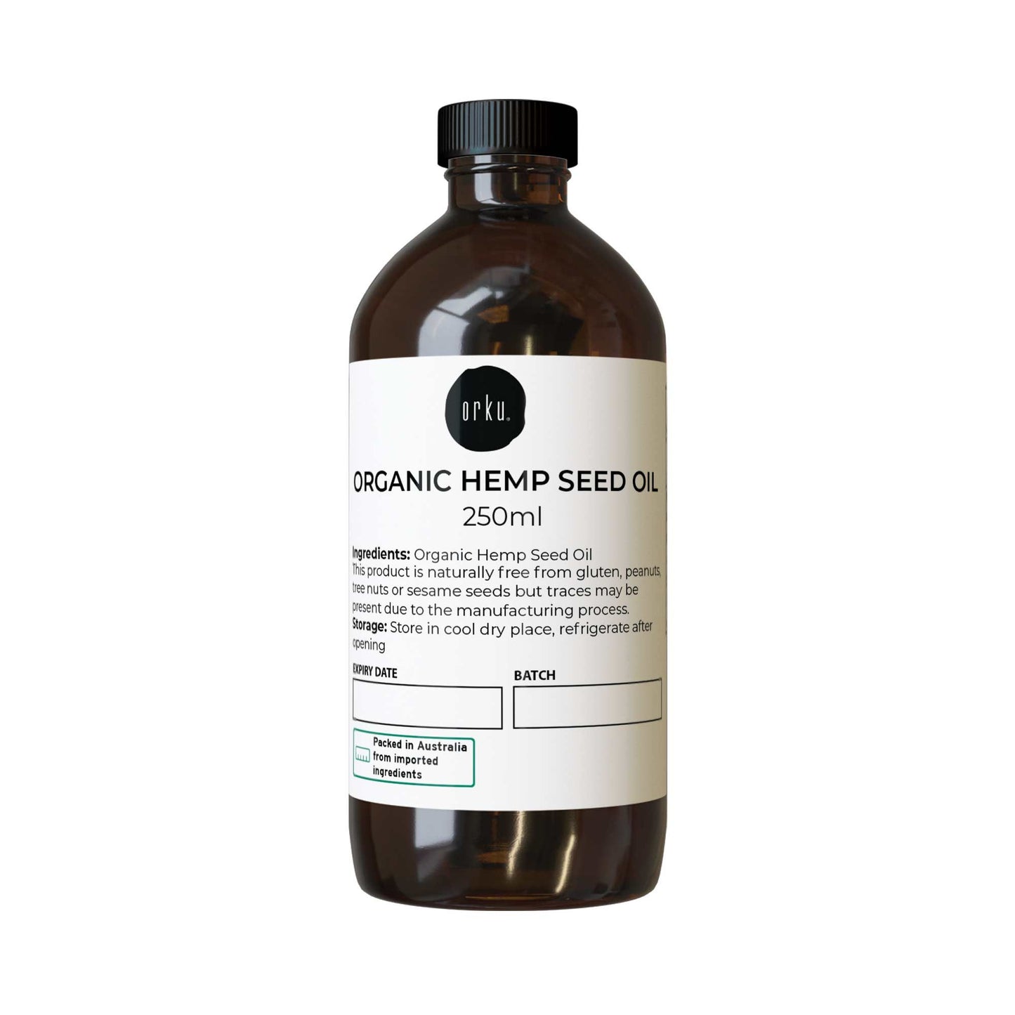 Orku Organic Hemp Seed Oil - Cold Pressed Food Grade Oils