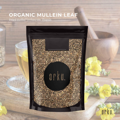 Orku 50g Organic Mullein Leaf - Dried Herbal Botanical Verbascum Thapsis