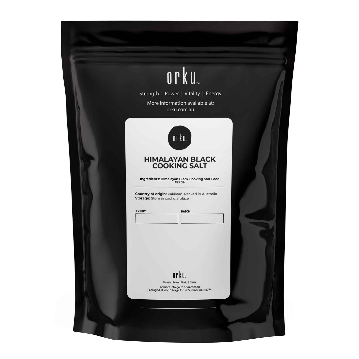 Orku 2Kg Black Salt Kala Namak Vegan Seasoning - Himalayan Sourced