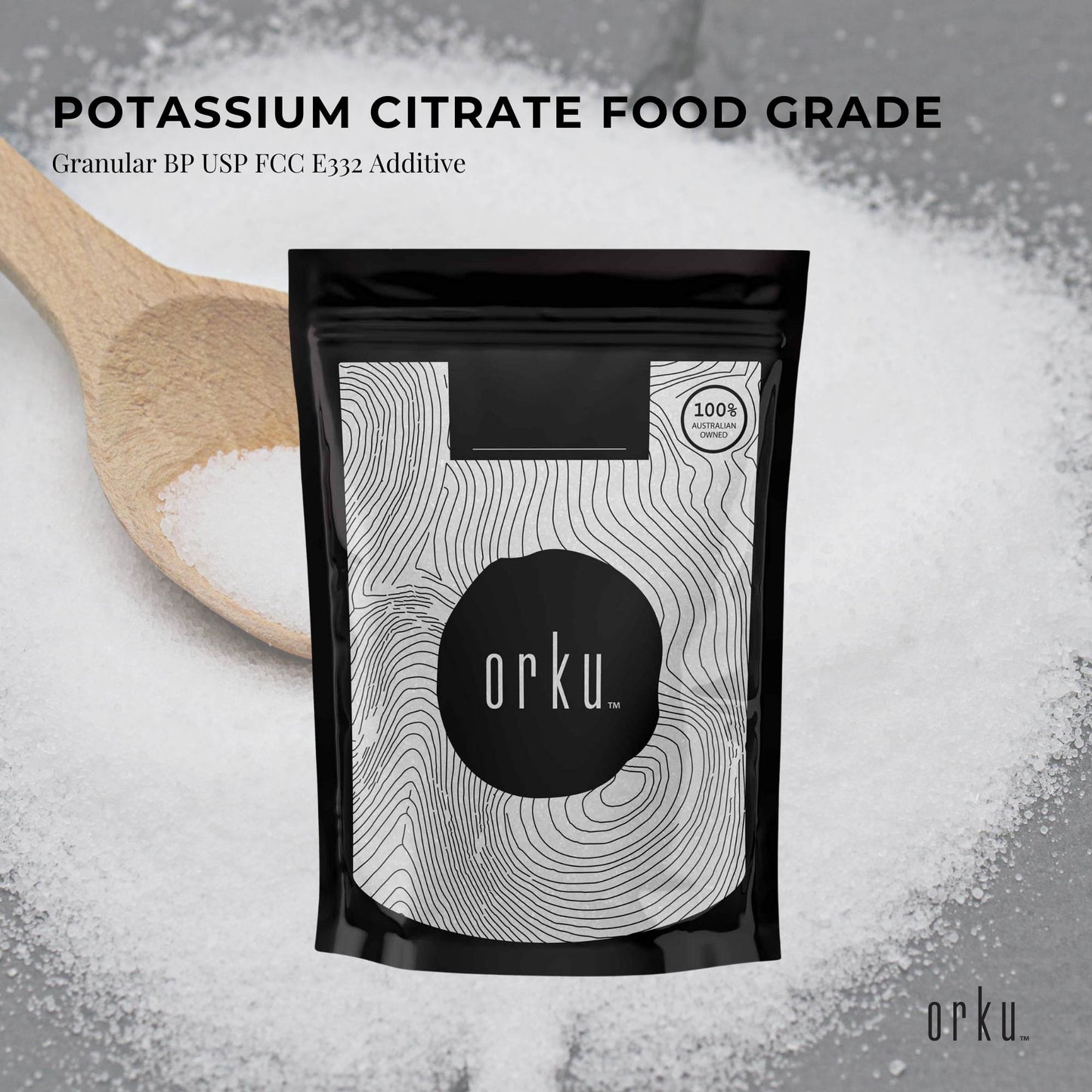 Orku Potassium Citrate Food Grade - Granular BP USP FCC E332 Additive
