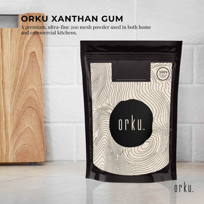 Orku 1Kg Xanthan Gum Thickener Pure Fine Powder 200 Mesh FCC E415 Food Additive