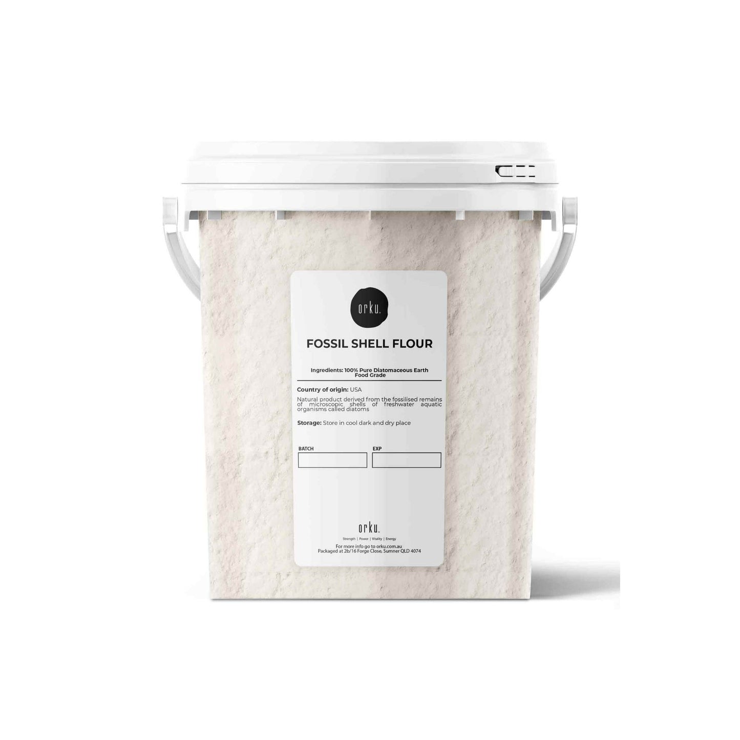 Orku 300g Fine Diatomaceous Earth Tub - Food Grade FCC Fossil Shell Flour Powder