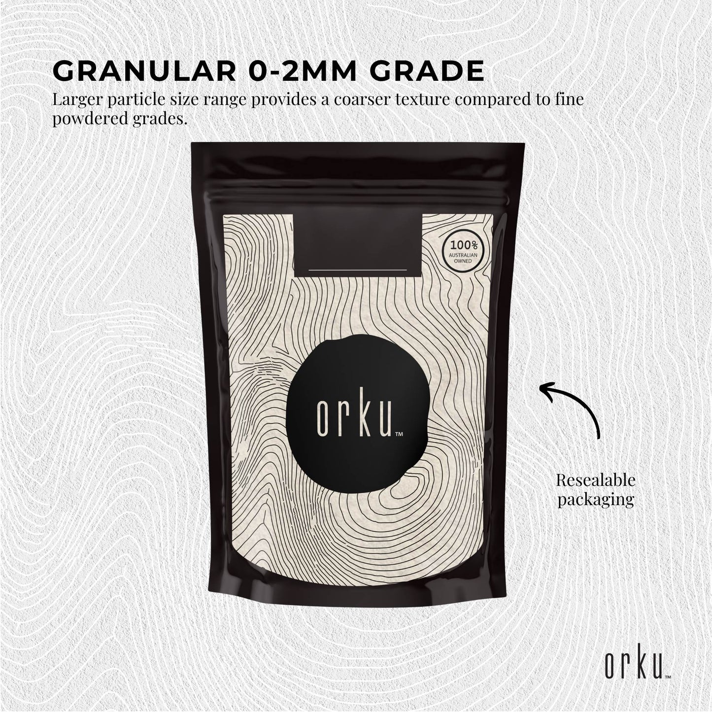Orku 400g Diatomaceous Earth Garden 0-2mm Australian Fossil Shell Flour