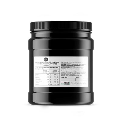 Orku Native Whey Protein Isolate Powder - Unflavoured WPI Jar