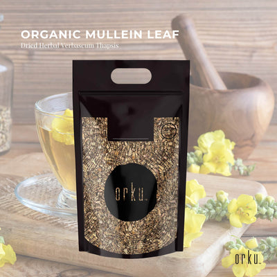 Orku 400g Organic Mullein Leaf - Dried Herbal Botanical Verbascum Thapsis