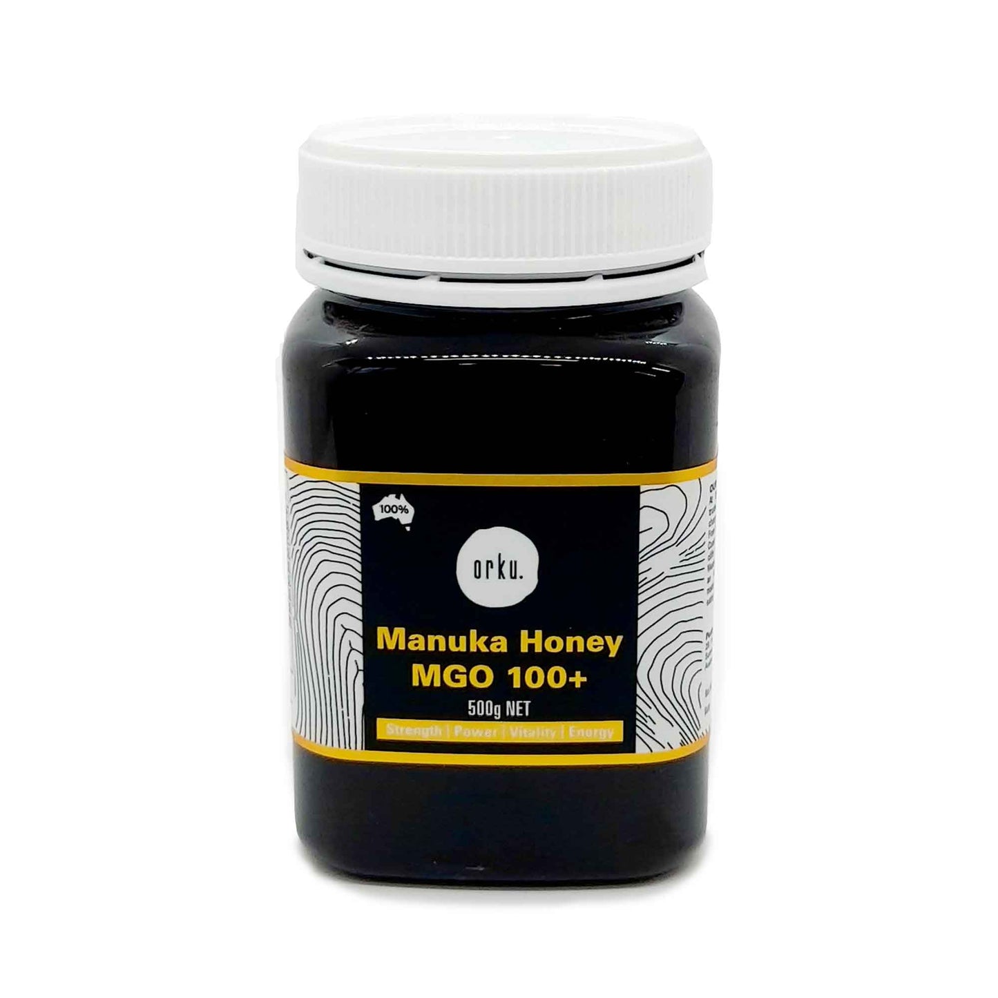 Orku 500g MGO 100+ Australian Manuka Honey - 100% Raw Natural Pure Jelly Bush