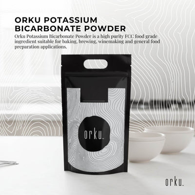Orku 5Kg Potassium Bicarbonate Powder - Food Grade Pure FCC Brewing Baking