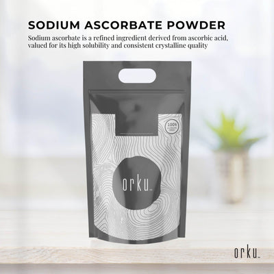 Orku 5kg Sodium Ascorbate - High Purity Soluble Crystalline Powder Ingredient