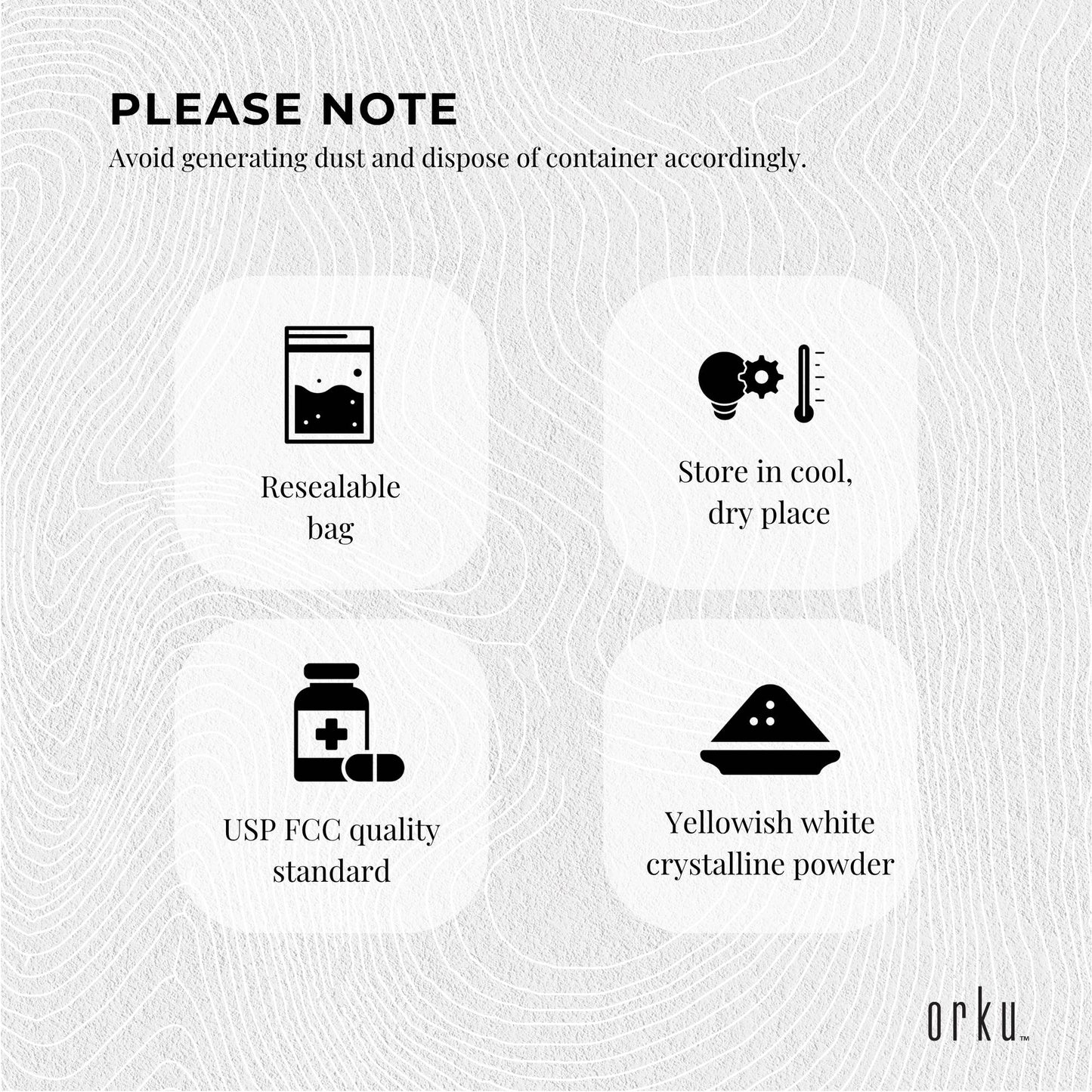 Orku 5kg Sodium Ascorbate - High Purity Soluble Crystalline Powder Ingredient