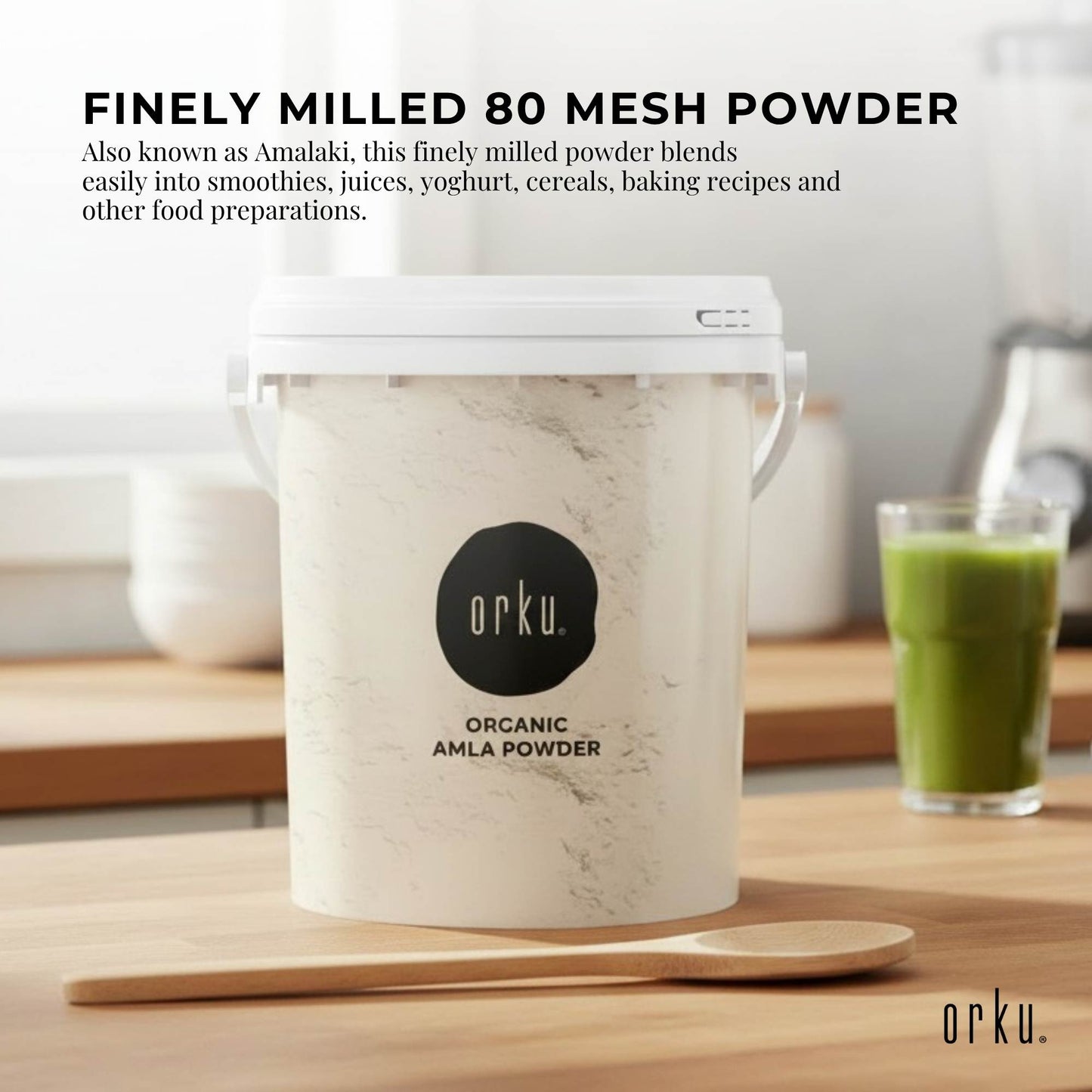 Orku 800g Organic Amla Powder - Indian Gooseberry Amalaki Fruit Powder