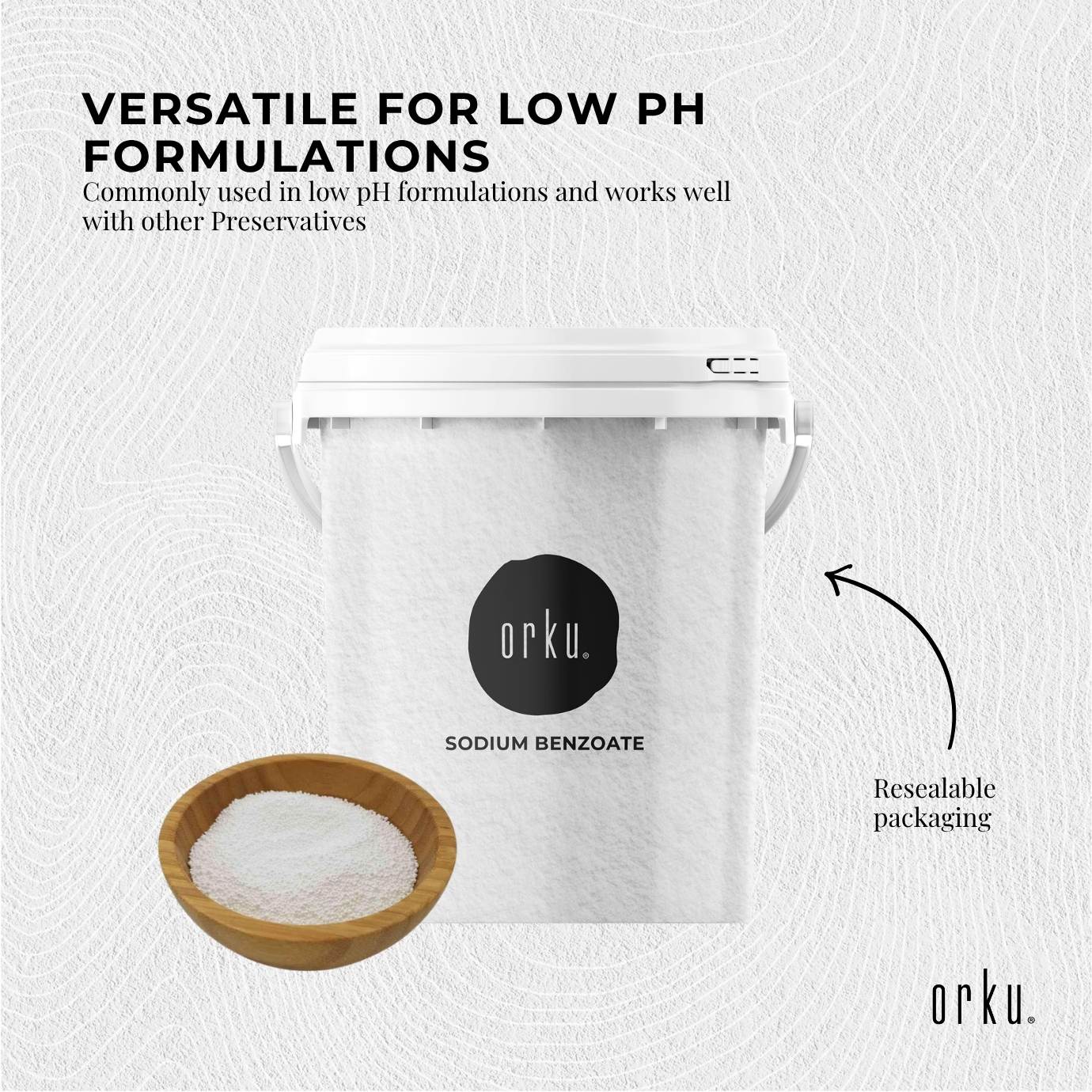 Orku 800g Sodium Benzoate USP/FCC Grade Prills – E211 Preservative CAS 532-32-1