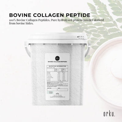 Orku Bovine Collagen Peptides Powder Tub - Hydrolysed Protein Unflavoured