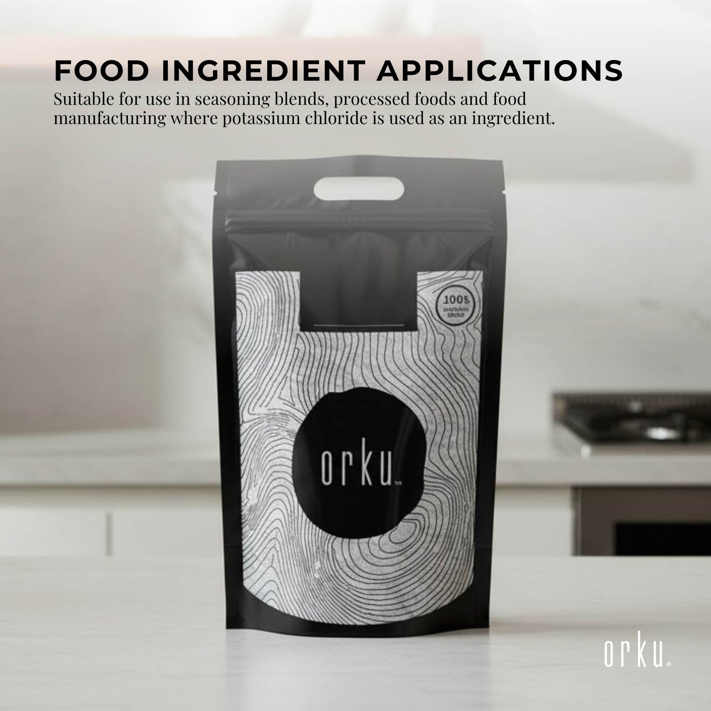Orku Bulk 20Kg Potassium Chloride Powder - Food Grade E508 Salt Substitute