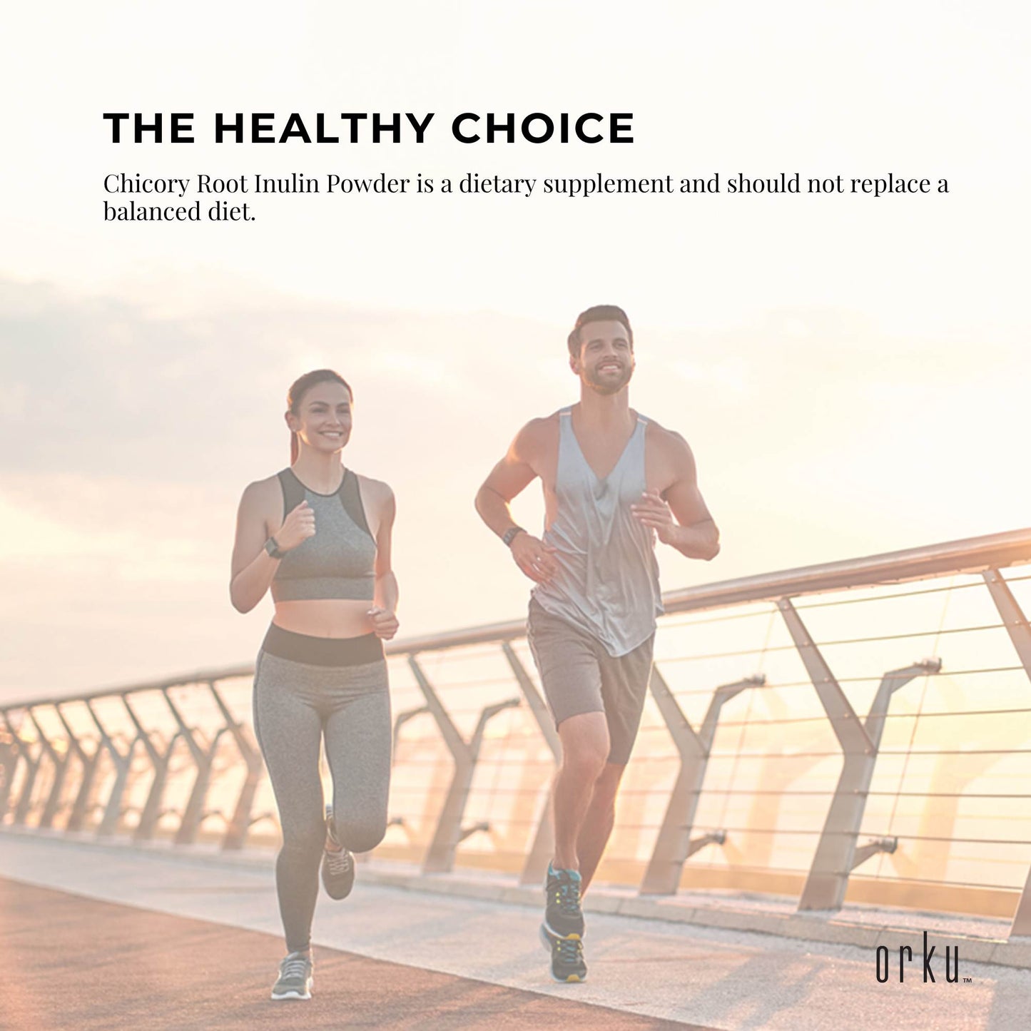 Orku Chicory Root Inulin Powder - Unflavoured Natural Prebiotic Fibre