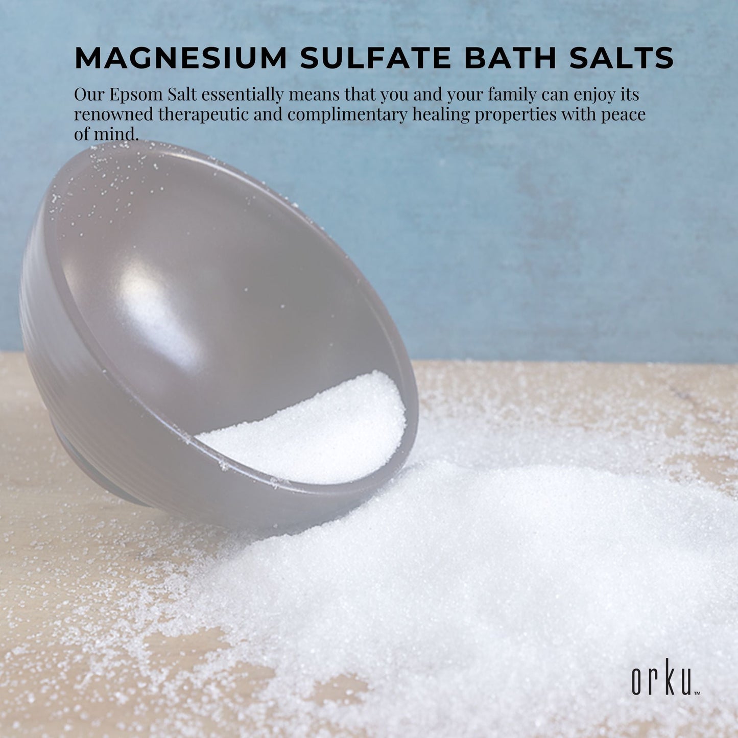 Orku Epsom Salt - USP Grade Magnesium Sulfate Body Bath Salts