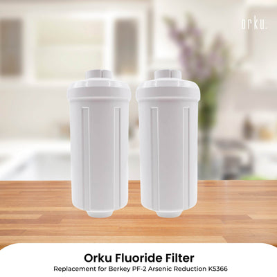 Orku Fluoride Filter - Replacement for Berkey PF-2 Arsenic Reduction K5366