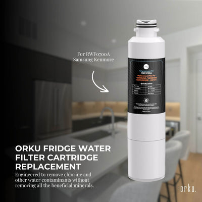 Orku Fridge Water Filter Cartridge Replacement for RWF0700A Samsung Kenmore