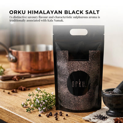 Orku Himalayan Black Salt Kala Namak Bulk Bags - Vegan Seasoning