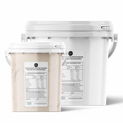 Orku Native Whey Protein Isolate Powder - Unflavoured WPI Bucket