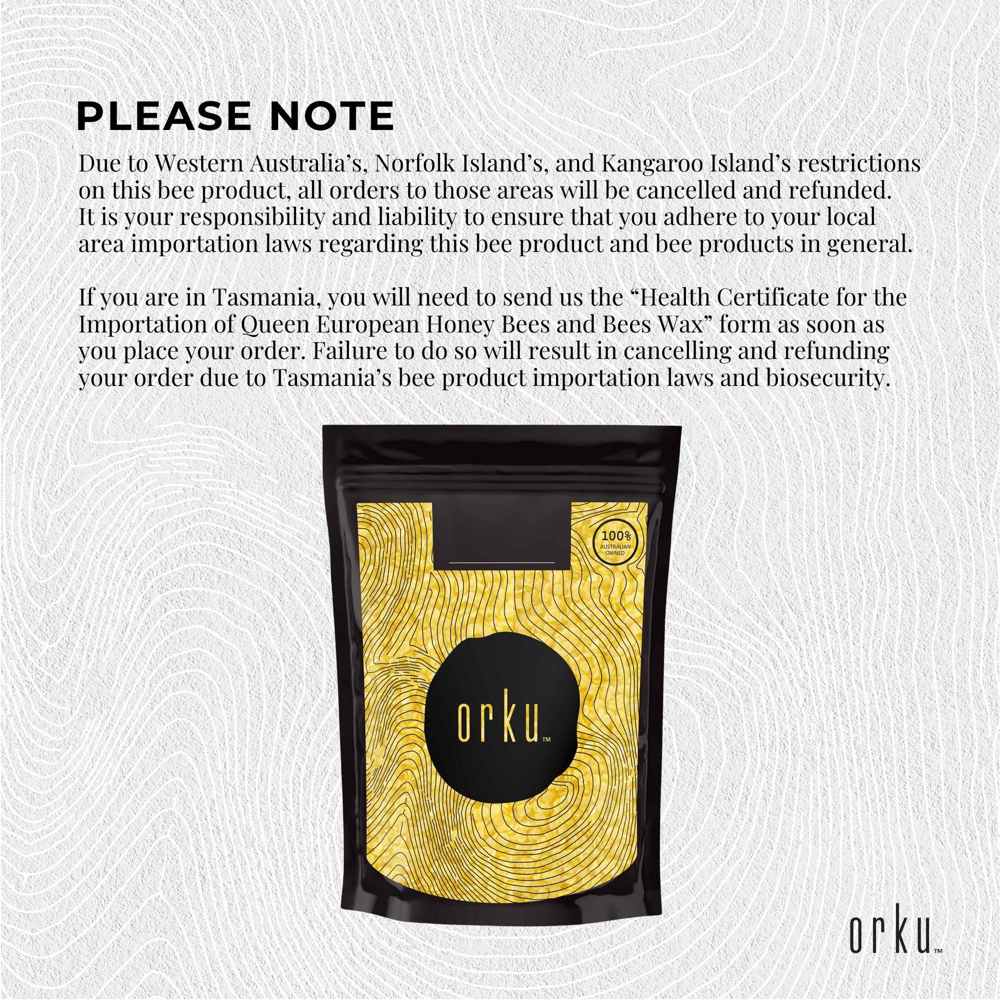 Orku Organic Beeswax Pellets Yellow - Cosmetic Grade Quality Pure Bees Wax