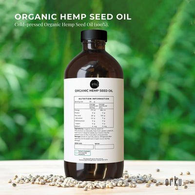 Orku Organic Hemp Seed Oil - Cold Pressed Food Grade Oils
