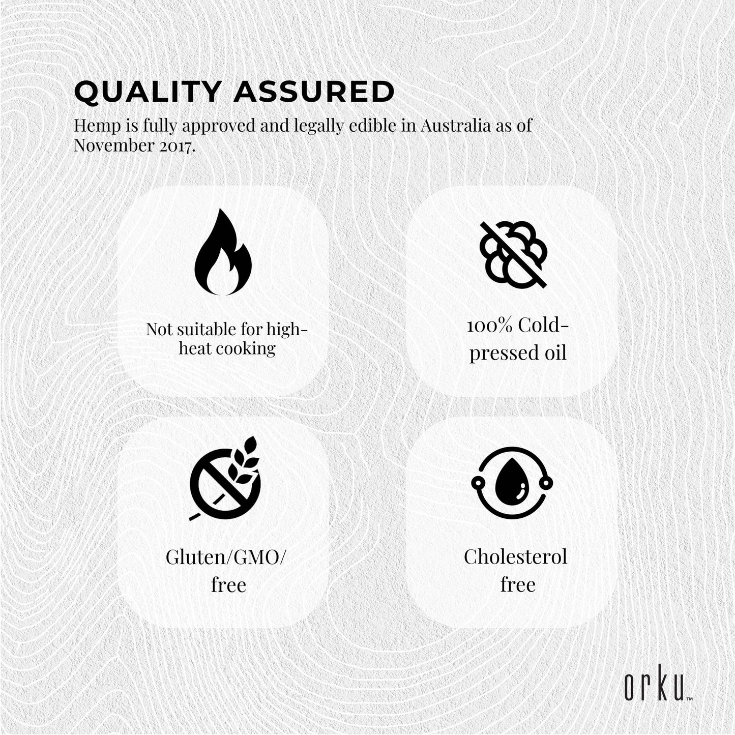 Orku Organic Hemp Seed Oil - Cold Pressed Food Grade Oils