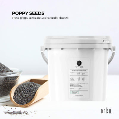 Orku Poppy Seeds Unwashed Buckets - Papaver Somniferum For Baking and Decorating