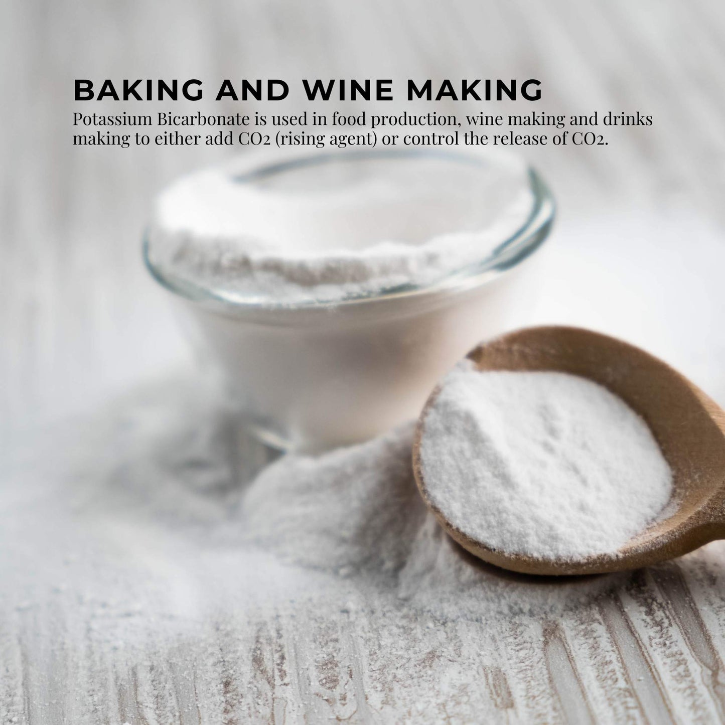 Orku Potassium Bicarbonate Powder Tubs FCC Food Grade - Baking Brewing Bulk