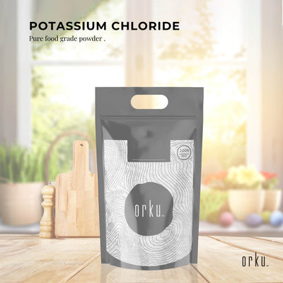 Orku Potassium Chloride Powder - Pure KCL E508 Food Grade Salt Replacer Bulk