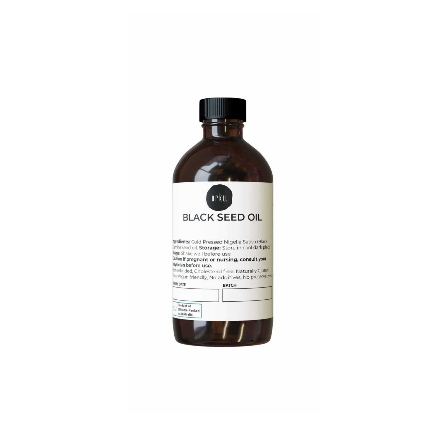 Orku Pure Black Seed Oil Cold Pressed 100% Ethiopian Nigella Sativa Cumin