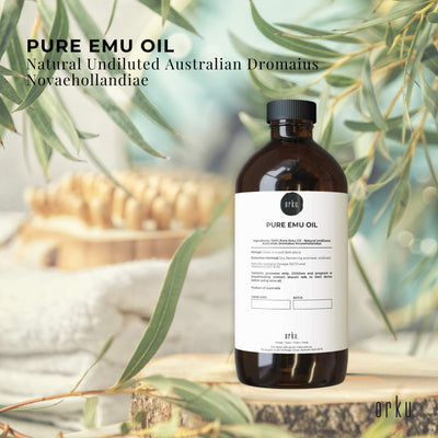 Orku Pure Emu Oil - Natural Undiluted Australian Dromaius Novaehollandiae