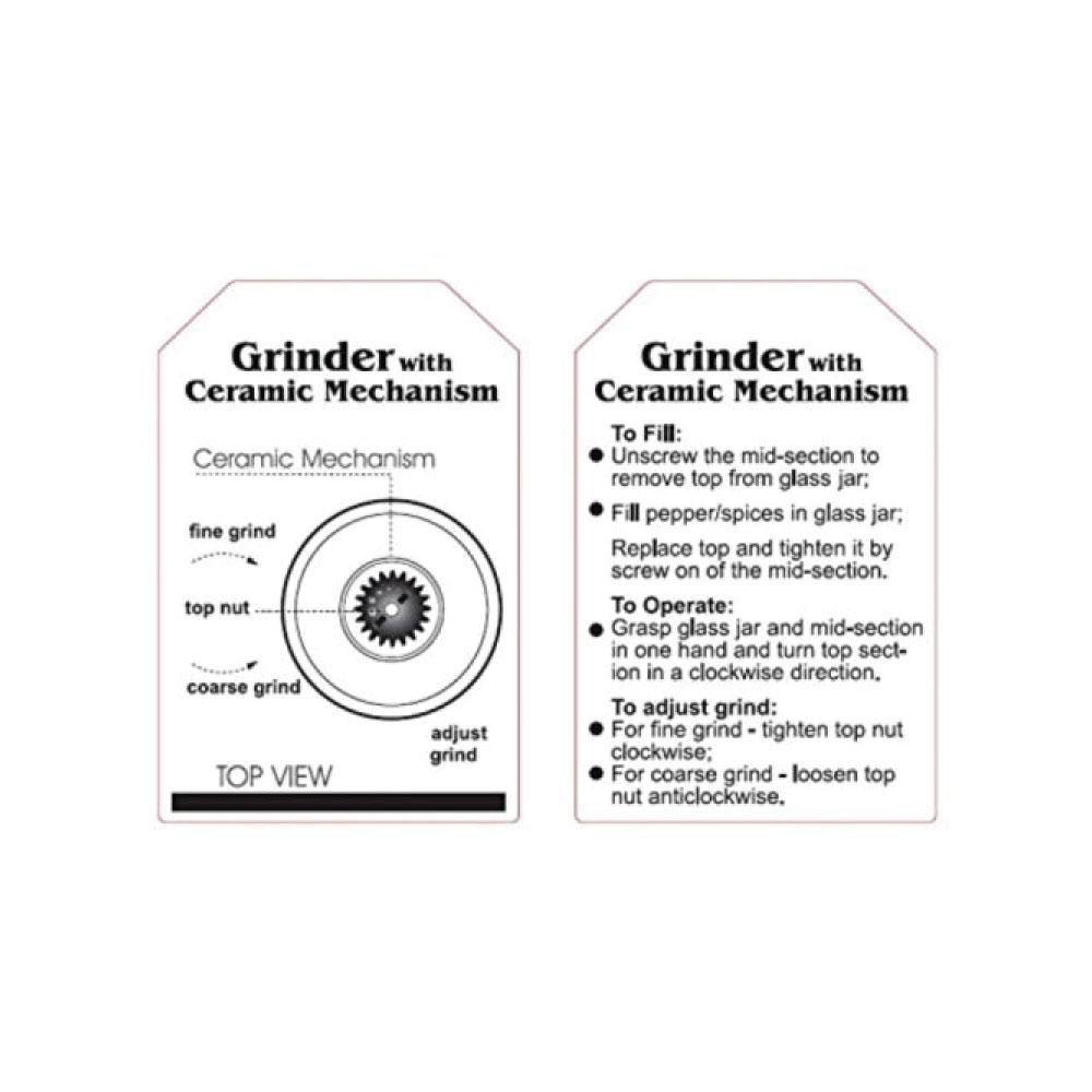 Orku Single Salt or Pepper Grinder 180ml – Glass Manual Mill with Rose Gold Lid